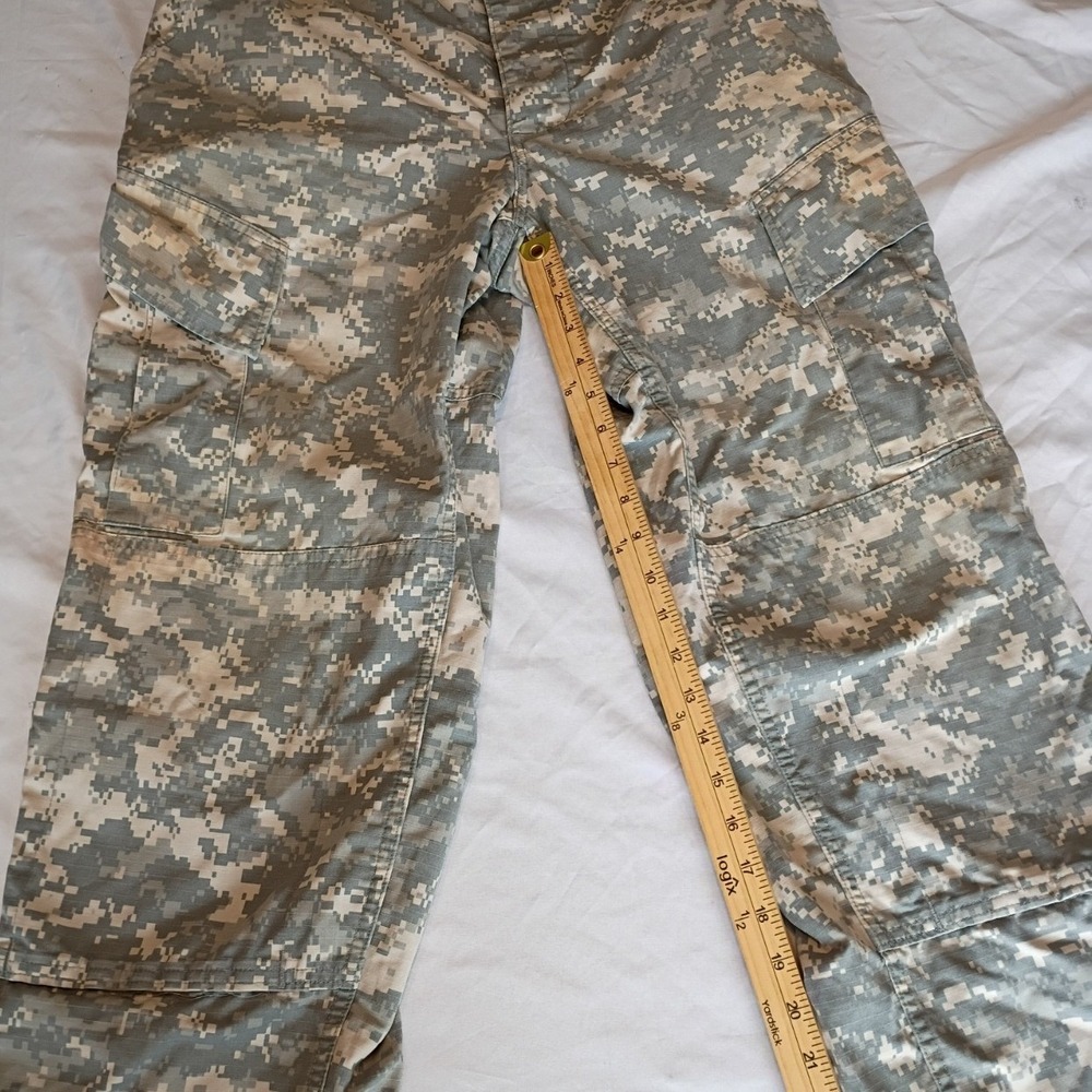 US Military ACU Trousers Mens Medium Regular Grey Digital Camo Excellent Ripstop